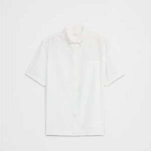 Banana Republic Seersucker White Button Down Shirt